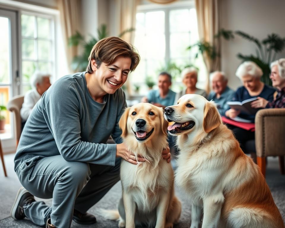 kutya-idosek-otthonaban-segitokent kutya idősek otthonában segítőként