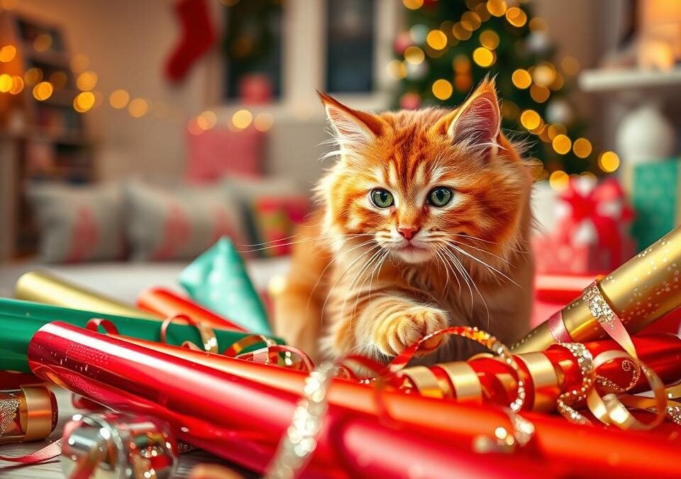 Macska vs. karácsonyi csomagolópapír – így kerüld a baleseteket