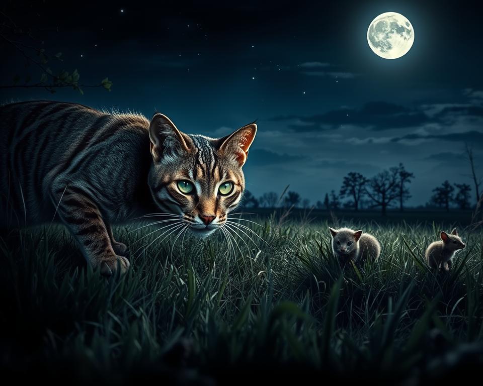 macska éjjeli vadászat