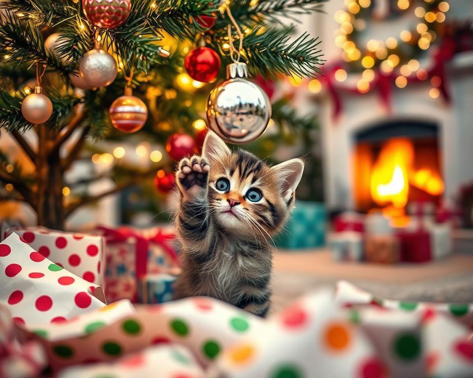 macska első karácsony