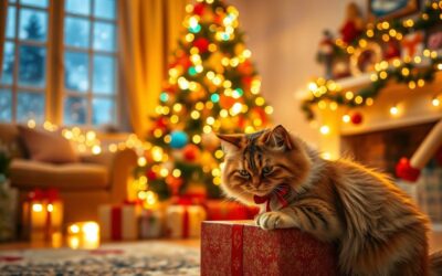 Karácsonyi fotózás otthon cicával – díszítési ötletek