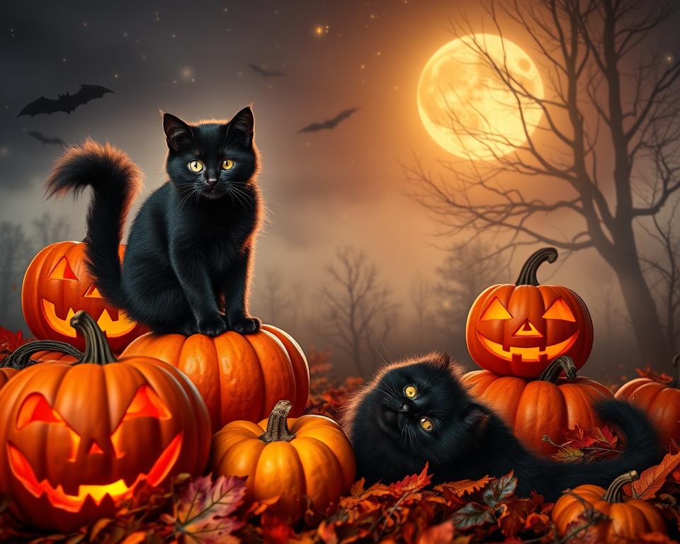 macska halloween dekoráció