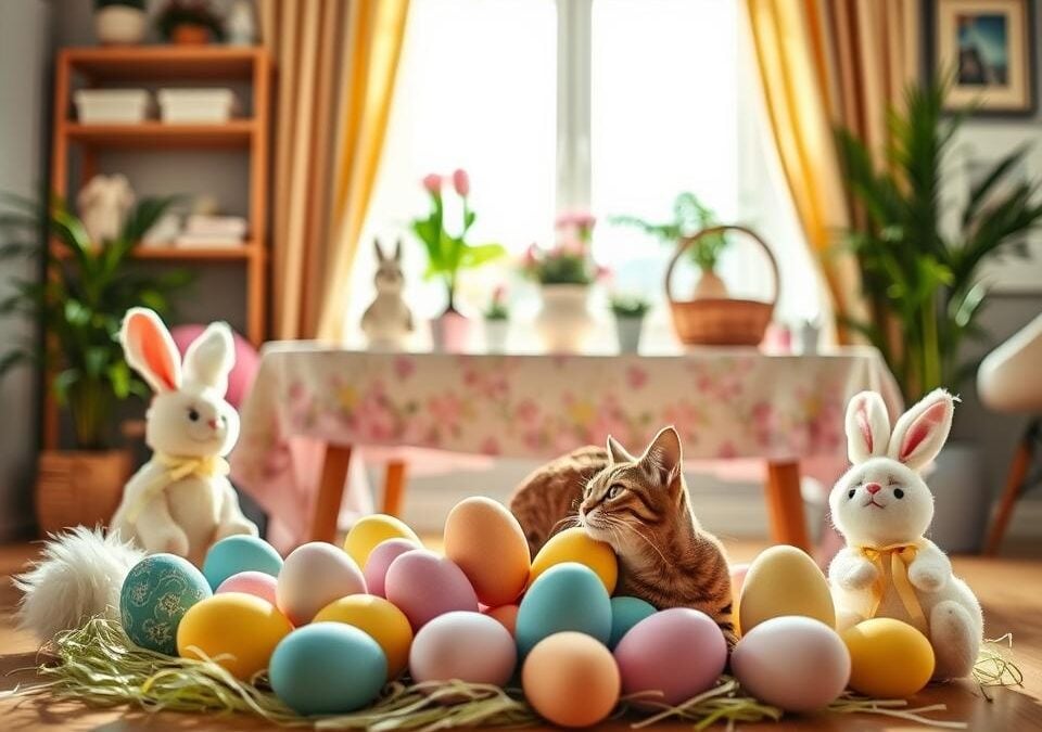 Húsvéti dekorációk macskabiztosan – így csináld