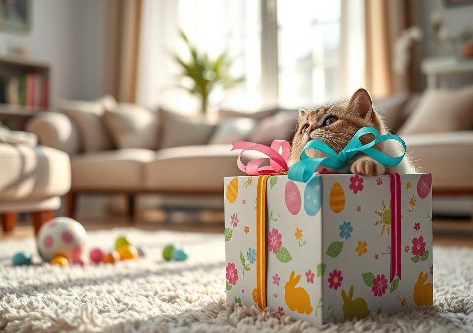 Húsvéti ajándékdoboz cicának – mit tegyél bele?