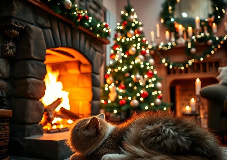 Kandalló és macska – a karácsony igazi hangulata