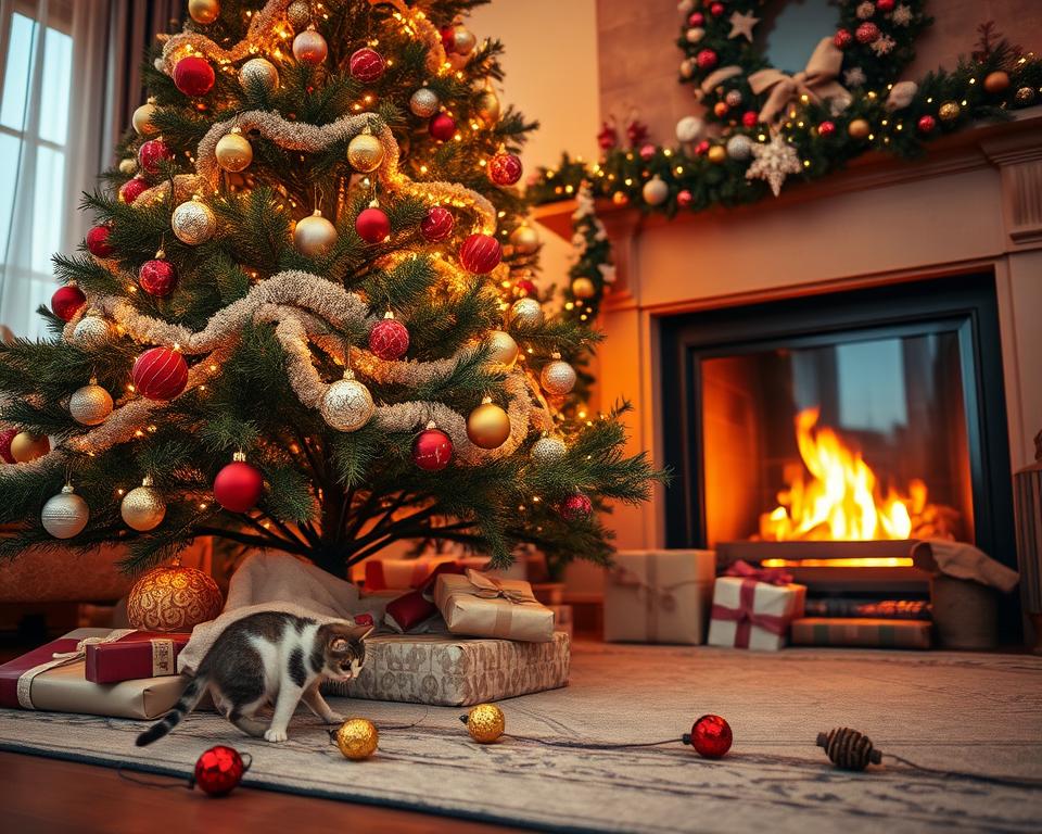 macska karácsonyfa veszély