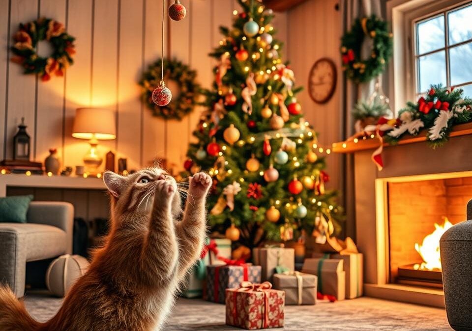 Macska-barát karácsonyi dekorációs tippek