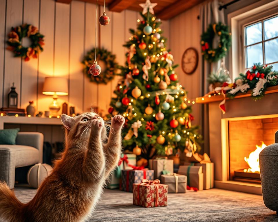 macska karácsonyi dekor