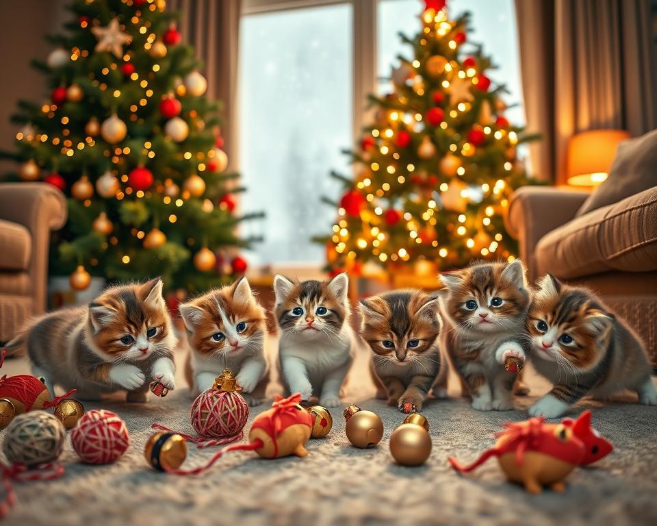 macska karácsonyi játék