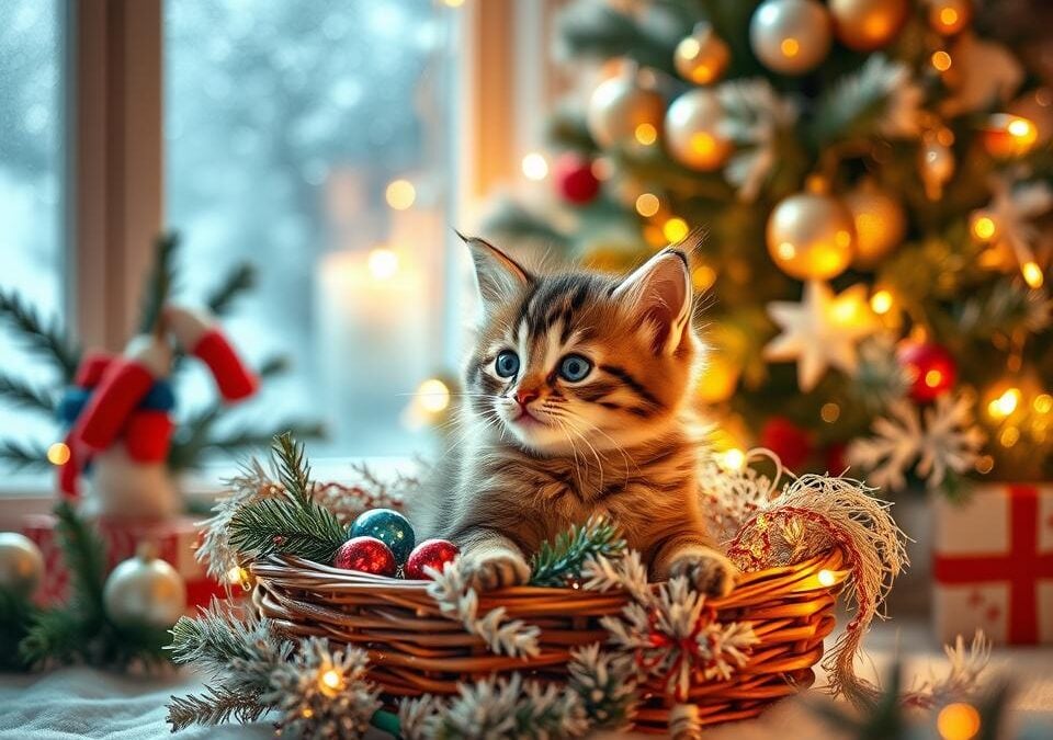 Karácsonyi képeslap cicáddal – kreatív tippek