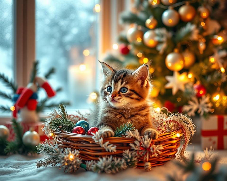 macska képeslap karácsony