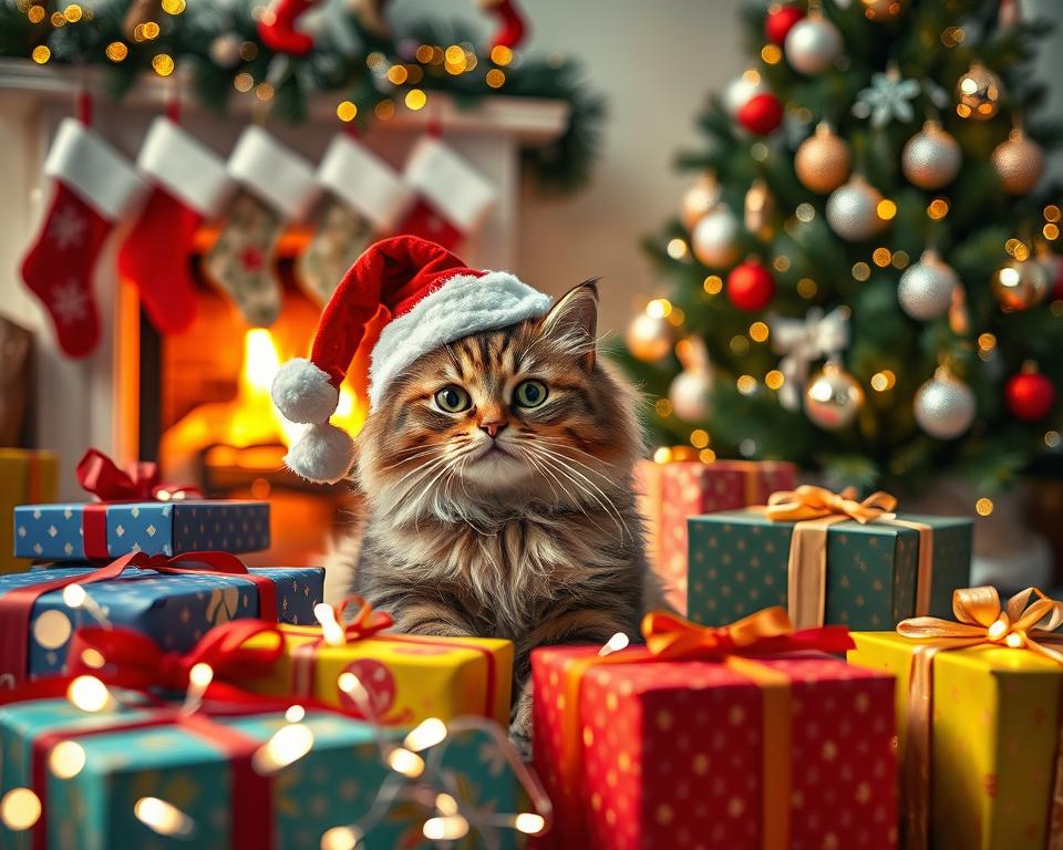 macska mikulás meglepetés