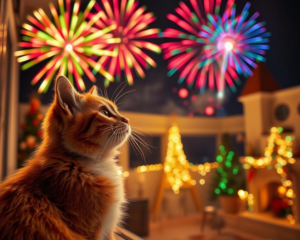 macska szilveszteri tűzijáték