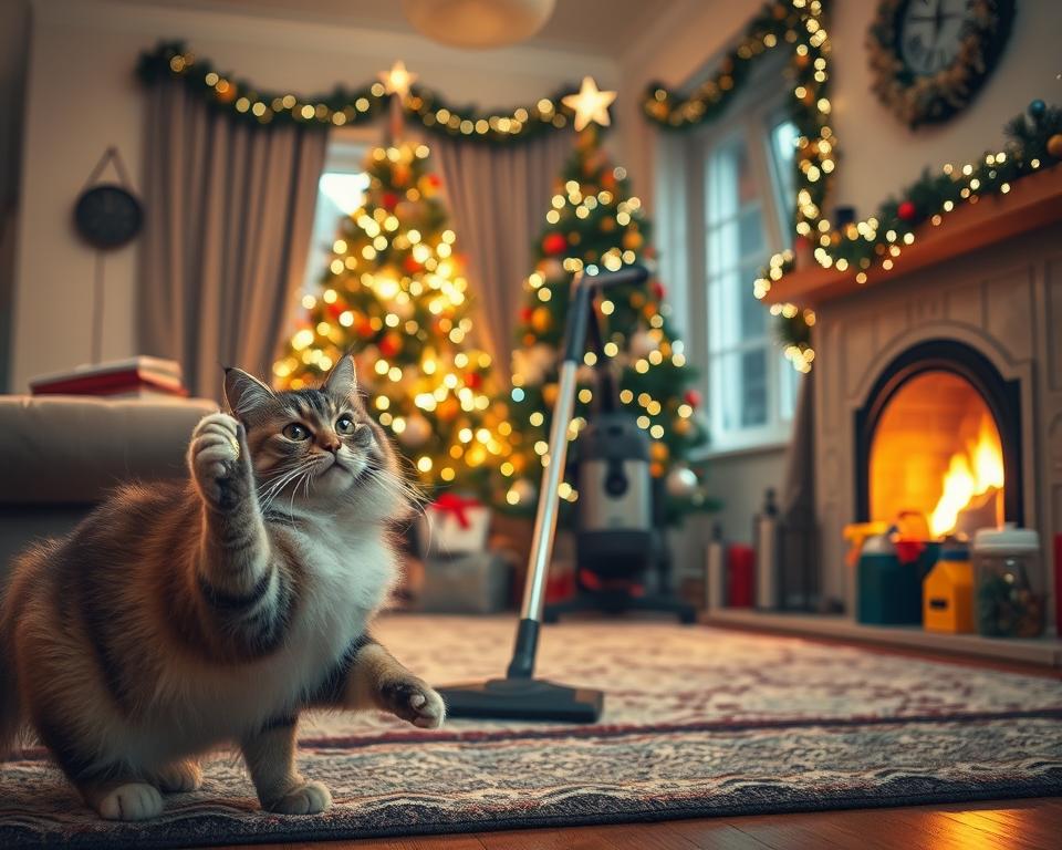 macska takarítás ünnep előtt