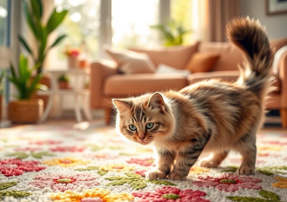 Macska és új tavaszi szőnyeg – mit figyelj?