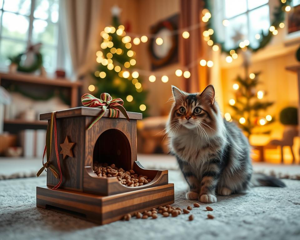 macska ünnepi etető