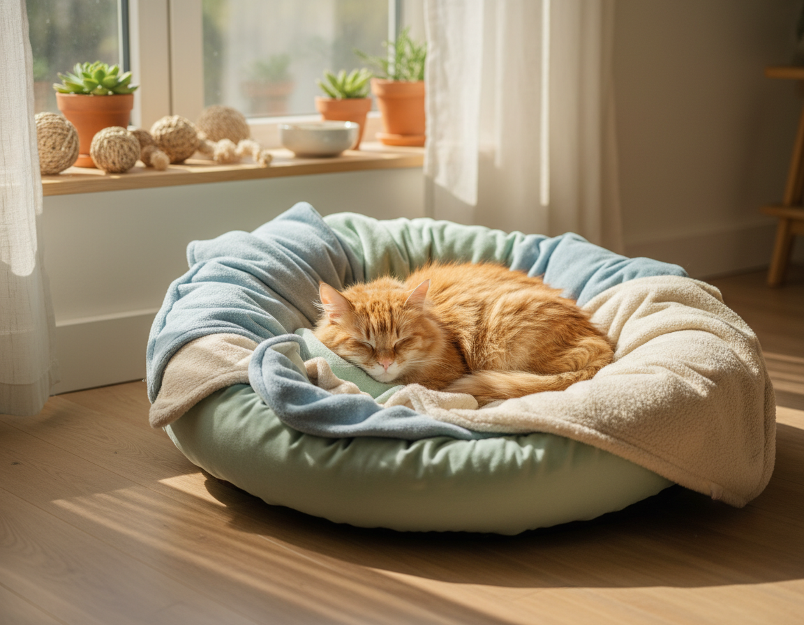 macska biztonságos fekhely kialakítása