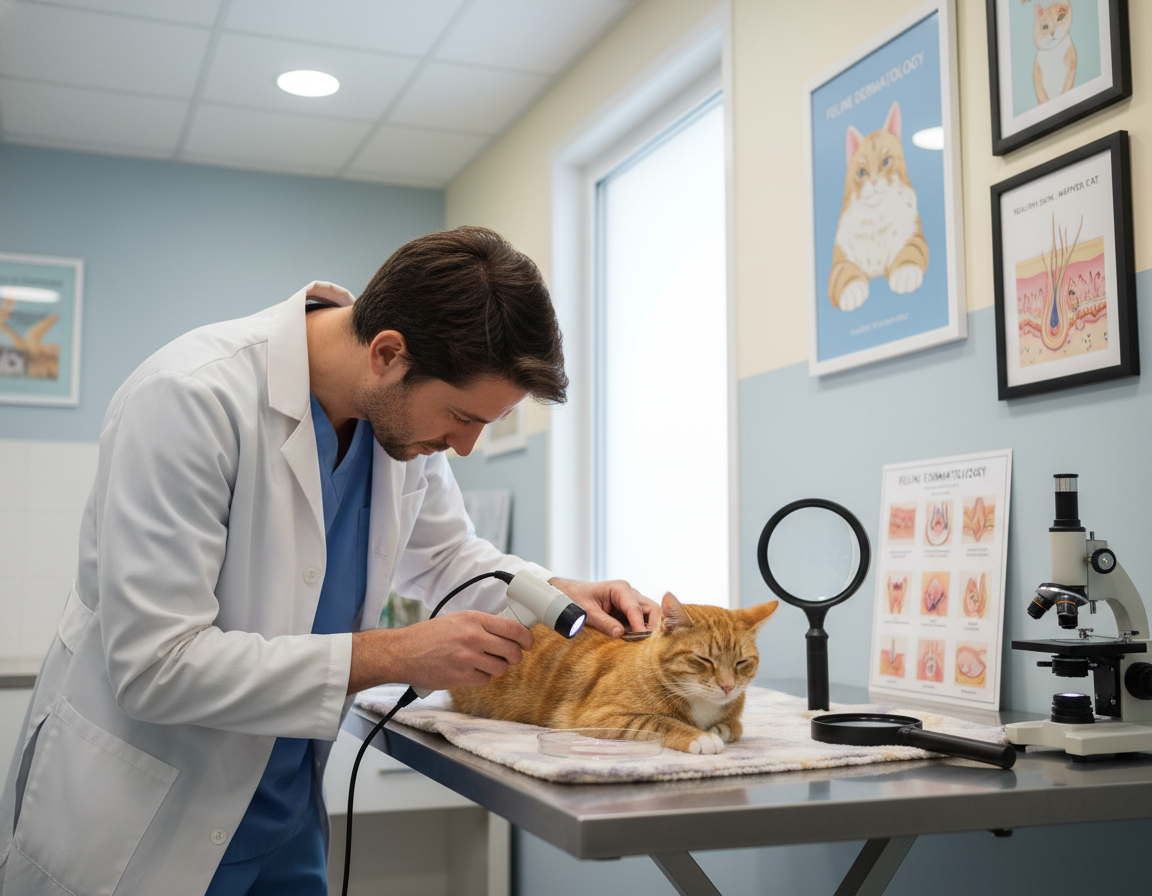 macska bőrgyógyászati vizsgálat