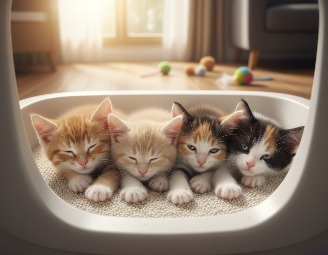 macska érzékeny mancsú cicák alomja