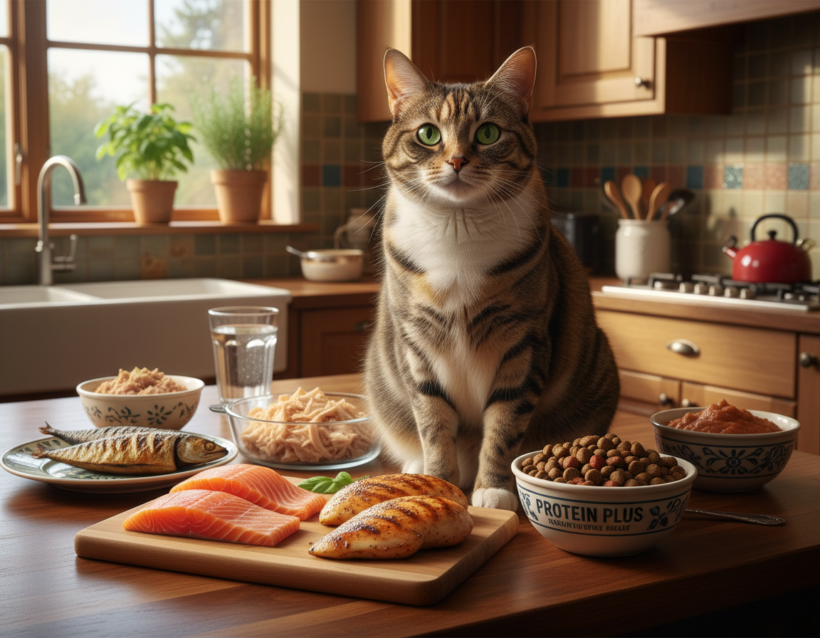 macska fehérjedús étrend