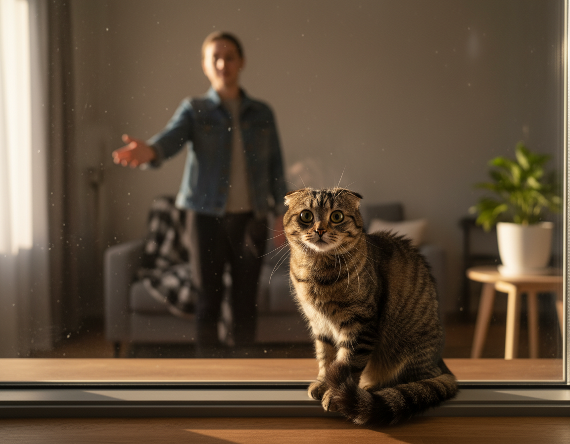 macska idegenektől való félelem