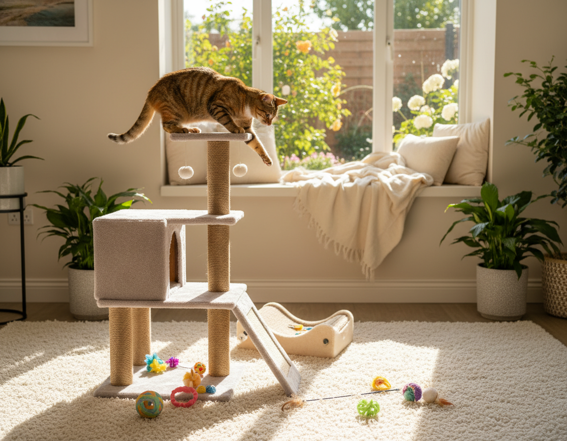 Macska játékhely kialakítása – Minden, amit tudnod kell róla!