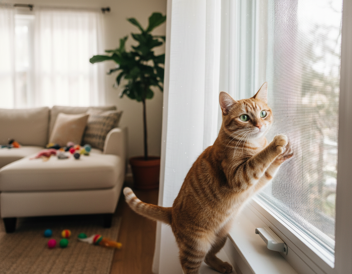 macska otthoni szökés elleni védelem
