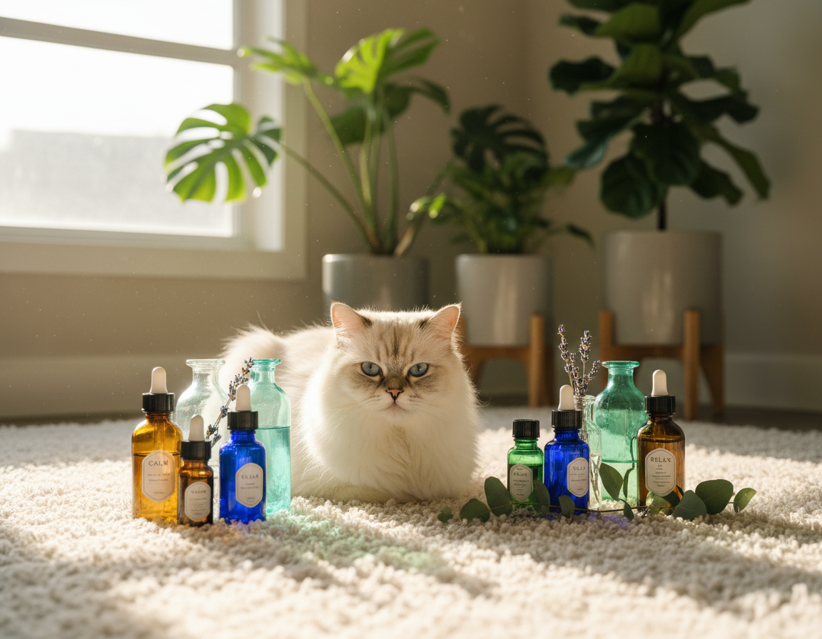 macska stresszoldás illóolajokkal
