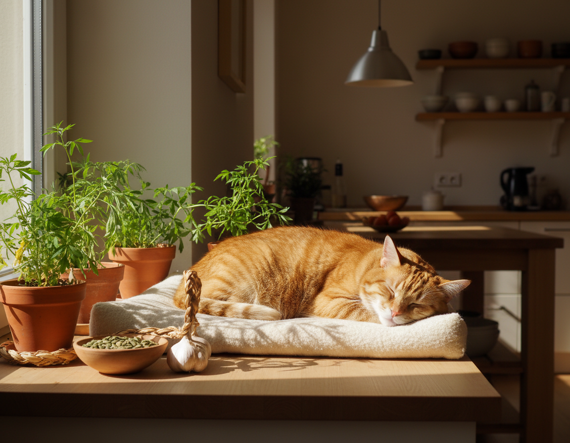 macska természetes féreghajtók