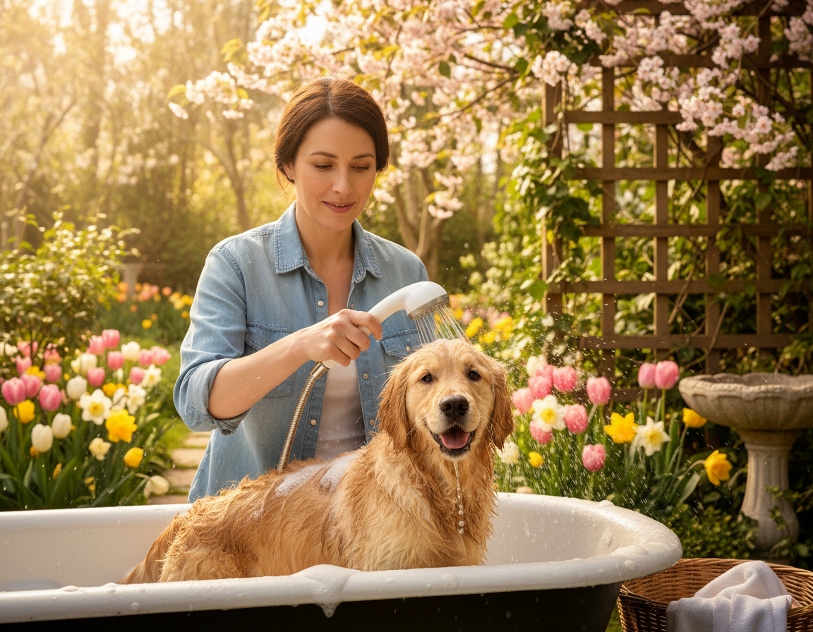 kutya-tavasz-elso-furdetes kutya tavasz első fürdetés