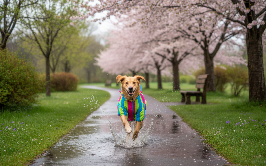 Kutyás séta tavaszi esőben – mi kell hozzá?