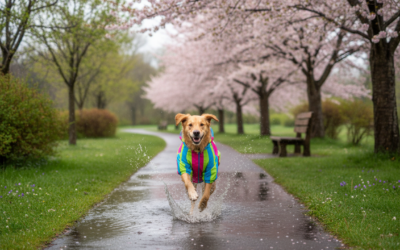 Kutyás séta tavaszi esőben – mi kell hozzá?