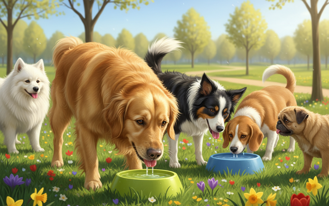 Kutyák vízivási szokásai tavasszal – mire figyelj?