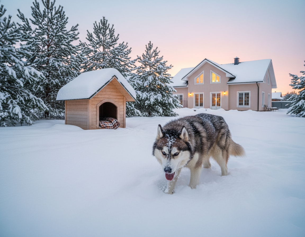 kutya tél felügyelet kinti tartás esetén