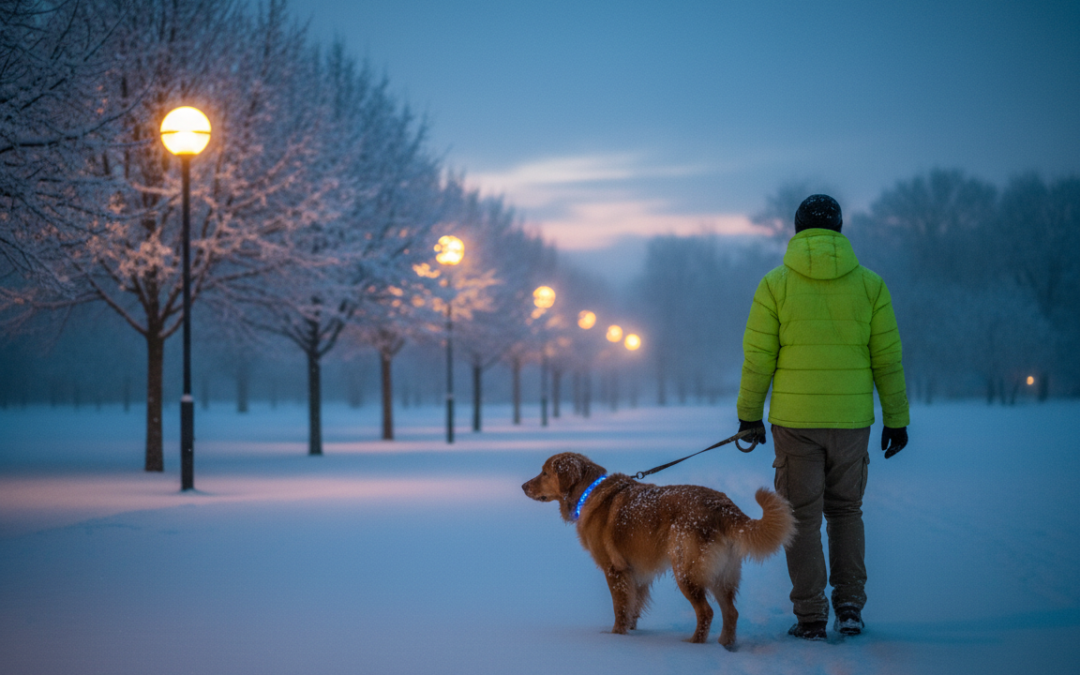 Hogyan legyetek jól láthatók kutyáddal a téli estéken?