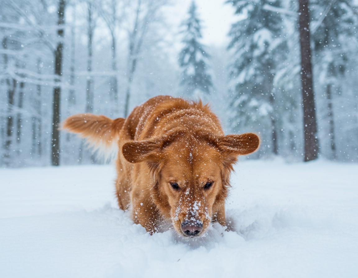 kutya tél szagérzékelés hó alatt