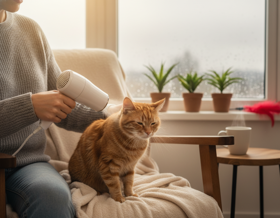 macska esős időjárás utáni gondozás