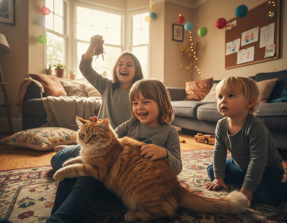macska gyerekekkel való kapcsolata