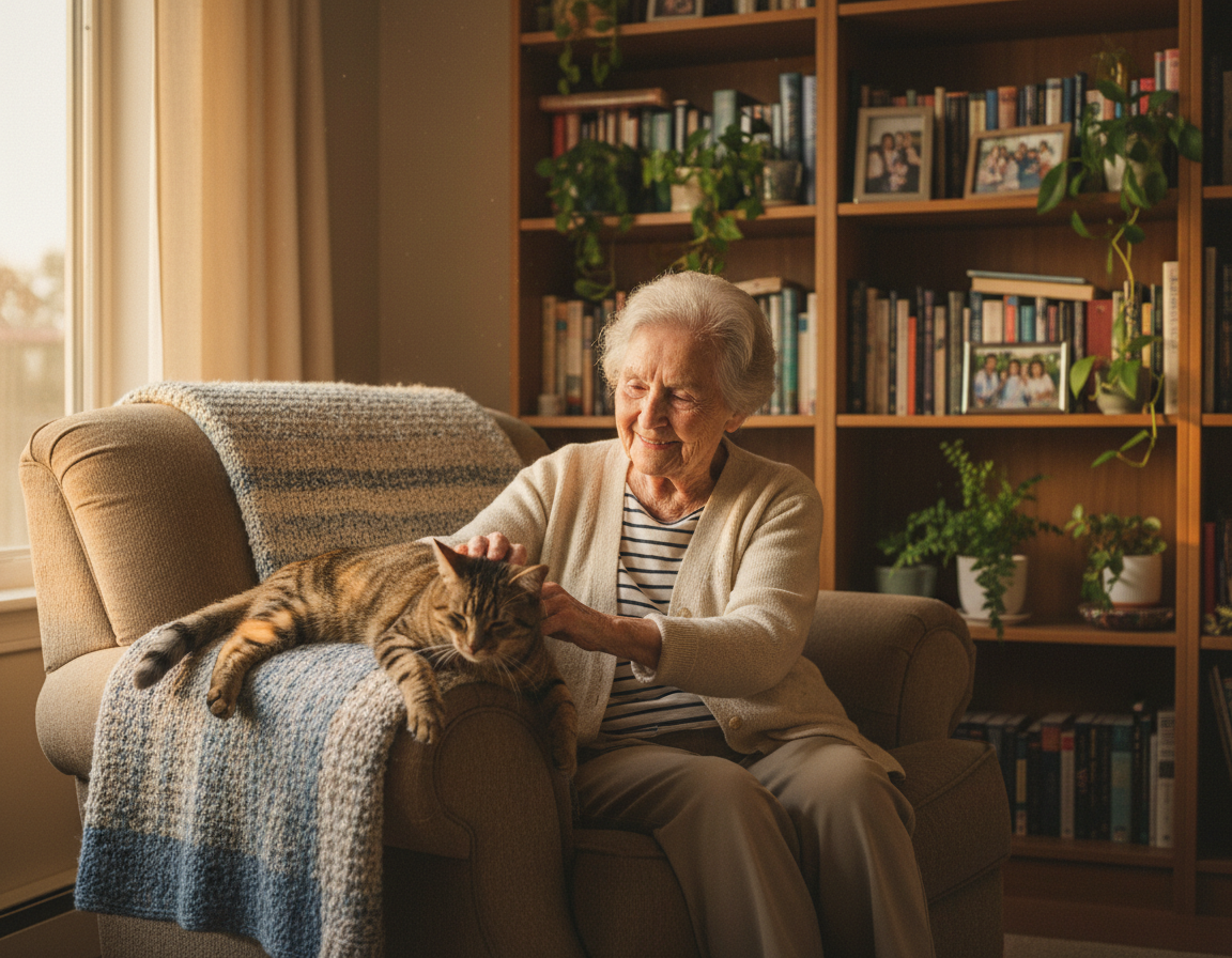 macska idősekkel való barátság