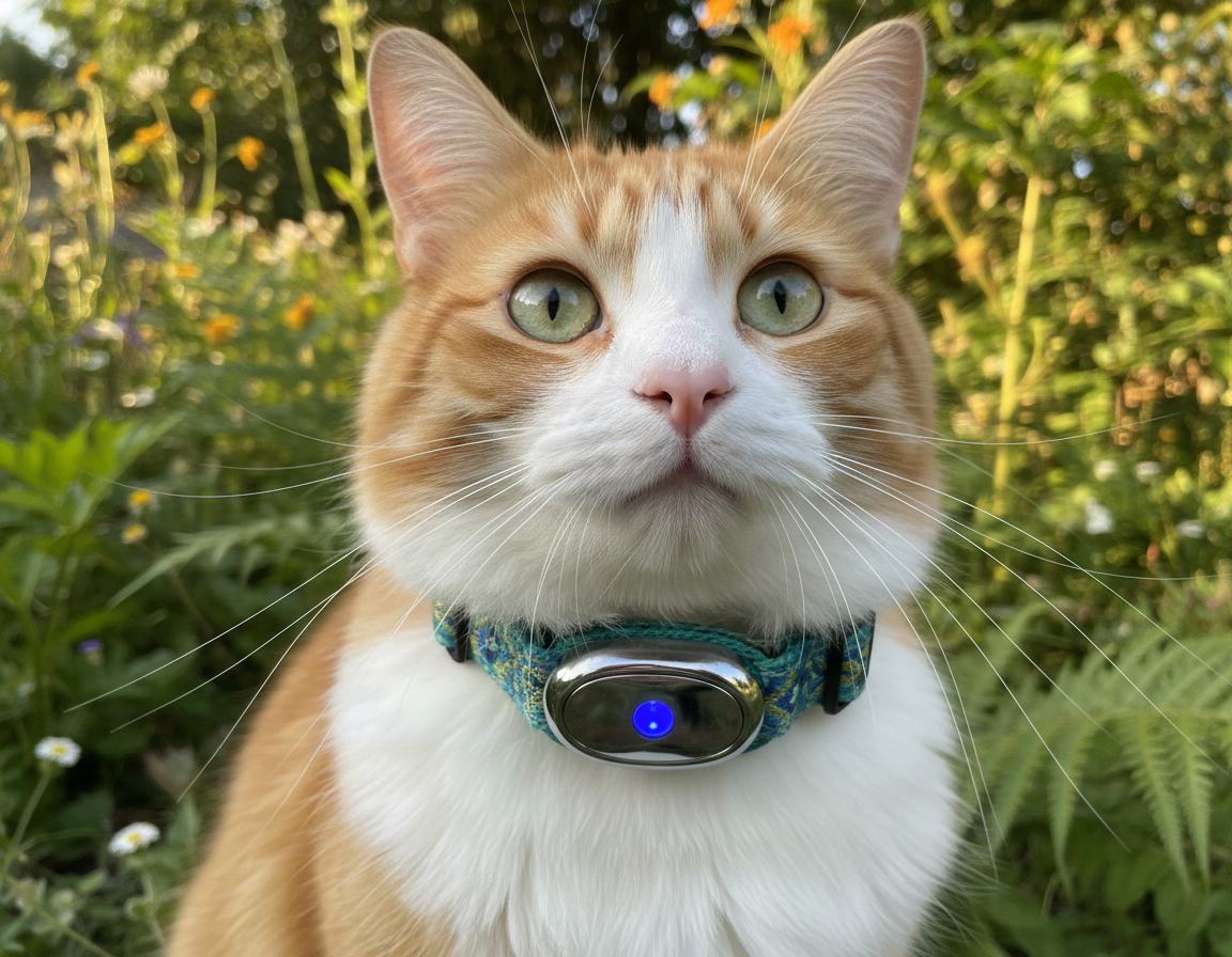 macska nyakörv GPS-szel