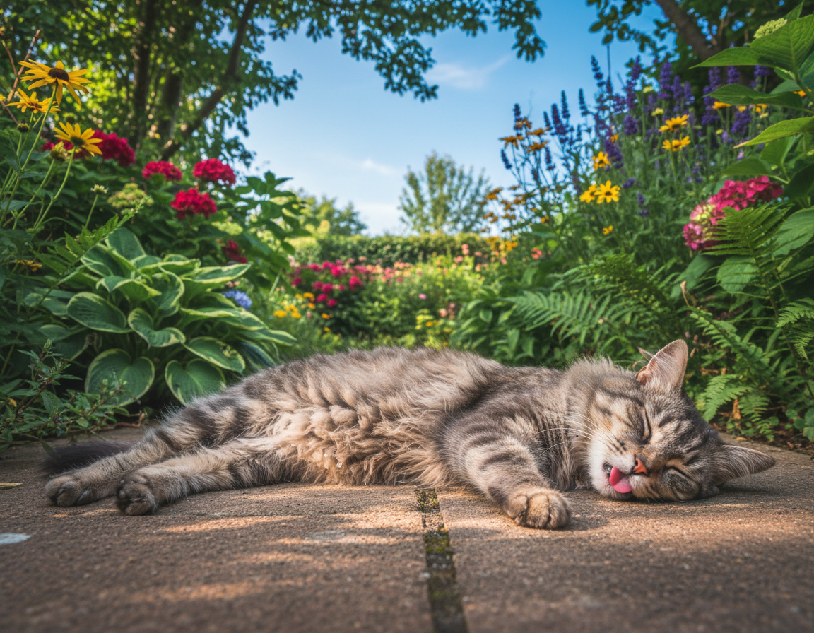 macska nyári hőguta