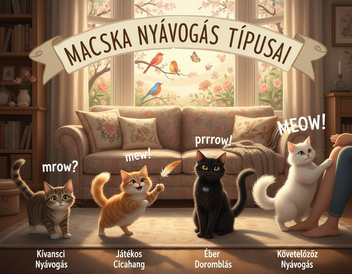 macska nyávogás típusai