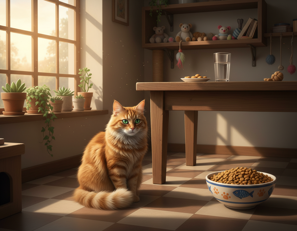 macska reggeli etetés időzítése