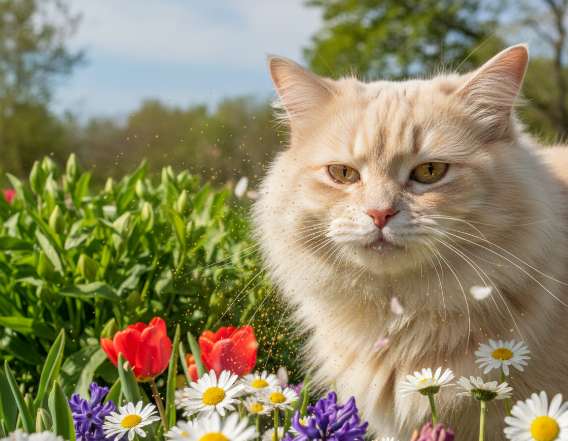 macska tavaszi allergia