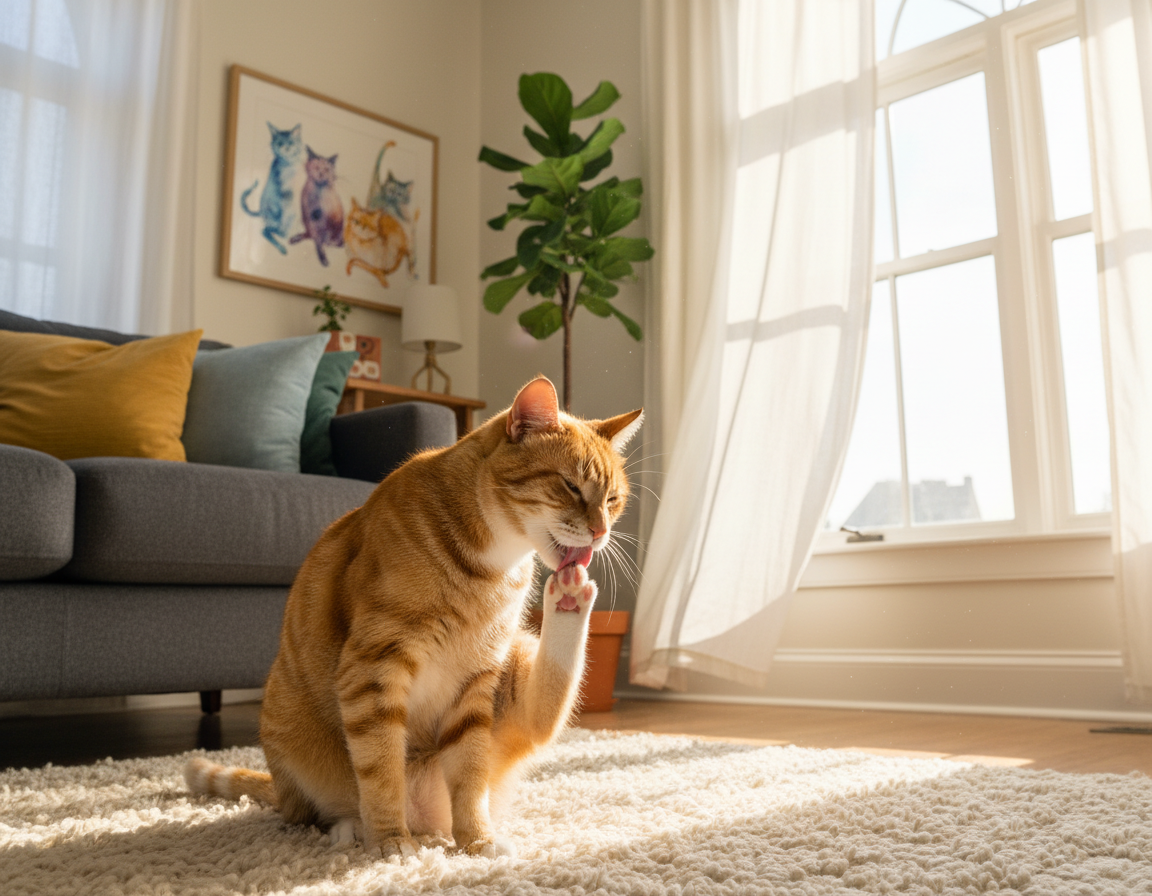 macska tisztálkodási rituálék