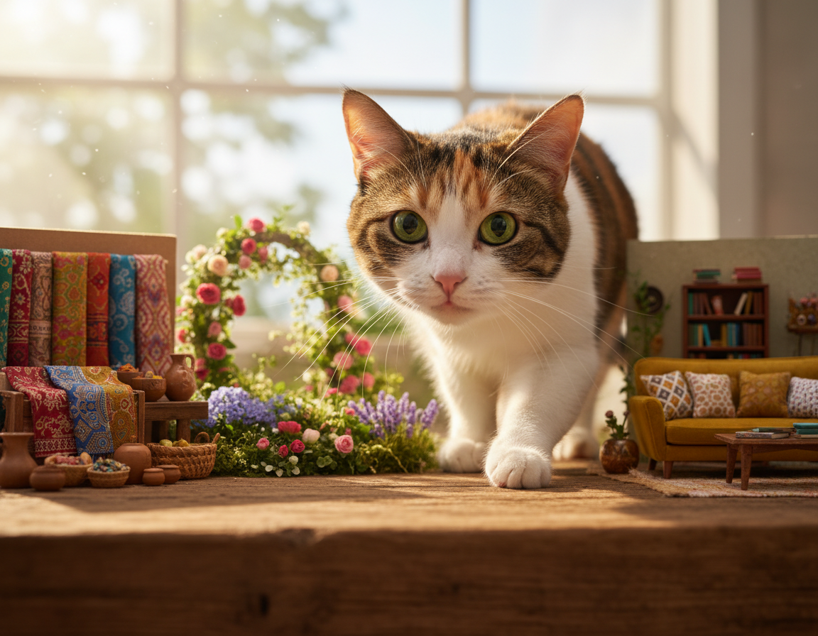 macska új helyzetekhez való alkalmazkodás