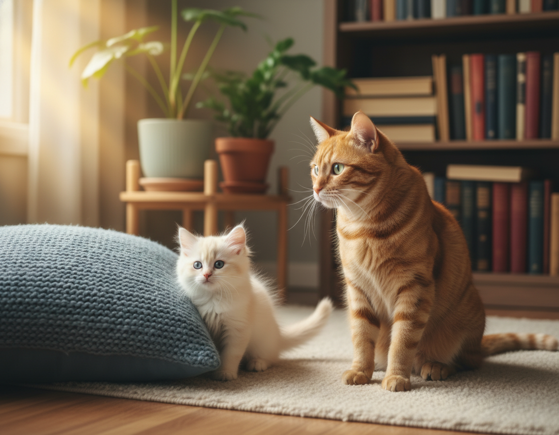 macska új macskával való ismerkedése