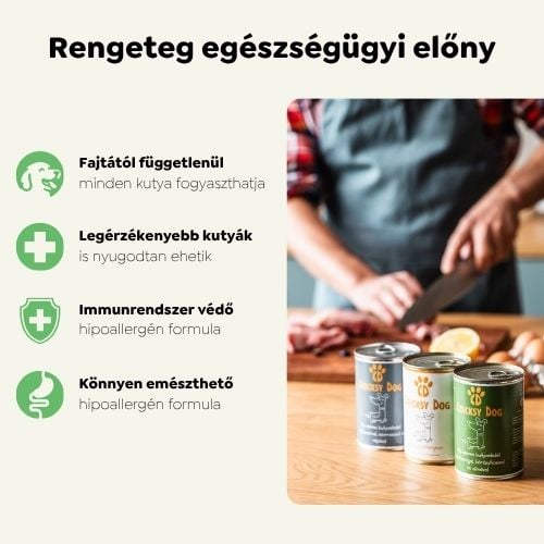 Ely Hipoallergén lazacos nedves kutyaeledel – 410 g 3 Ely Hipoallergén lazacos nedves kutyaeledel – 410 g - Image 3